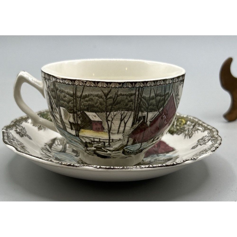 Johnson Brothers Friendly Village Ice House Tea Cup‎ and Saucer